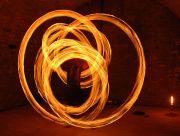 Faszinierende Feuershow-Flambée
